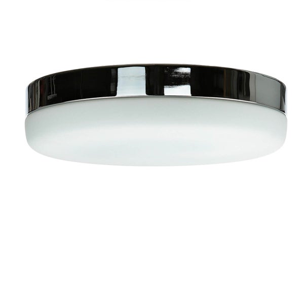 Runde Deckenleuchte mit Metalleinfassung