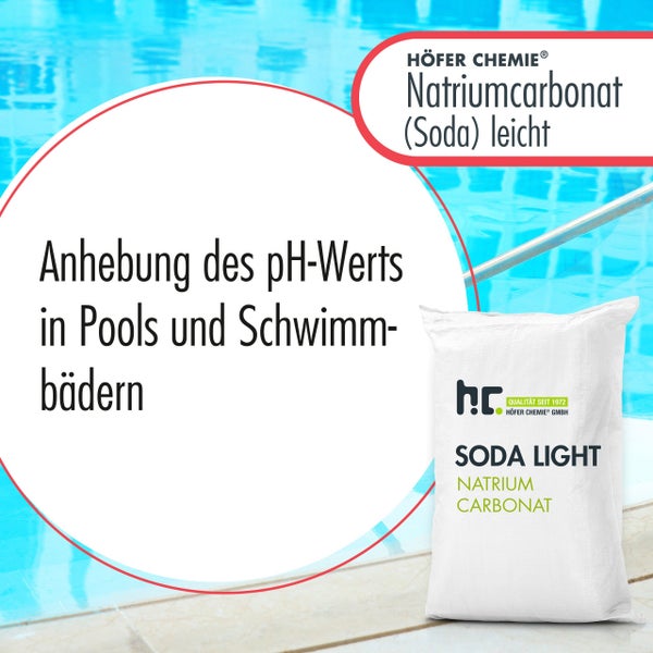 Höfer Chemie Soda Light Natriumcarbonat zur Anhebung des pH-Werts in Pools