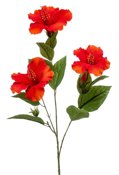 Künstlicher Zweig mit Kätzchen, brauner Ast mit grünen Blütenständen für die Frühlingsdekoration.