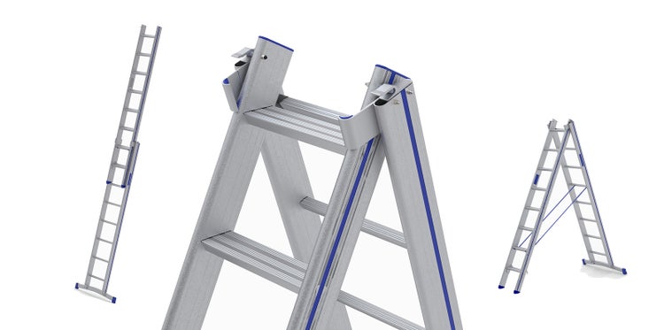 Aluminium Mehrzweckleiter in verschiedenen Konfigurationen