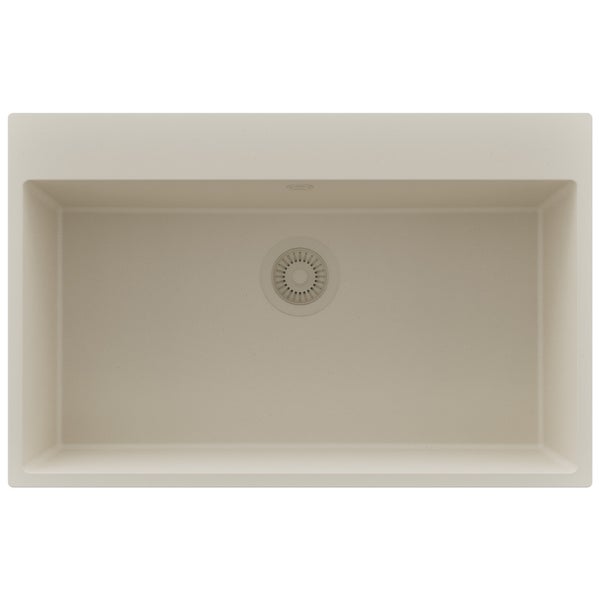 Spülbecken aus Stein mit Ablaufgarnitur