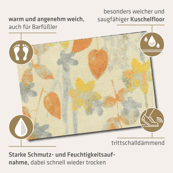 Akzente Feel Badematte mit Motiv in Gelb Fußmatte 50 x 70 cm, rutschfest, saugfähig