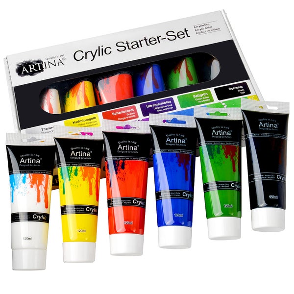 Artina Crylic Acrylfarbe 120ml (6tlg)