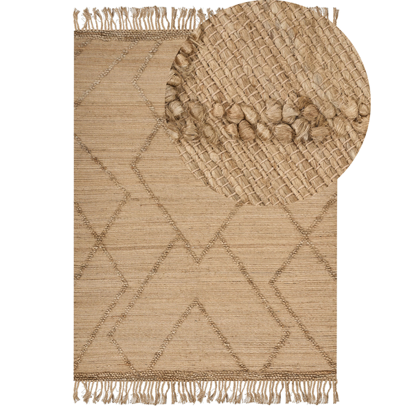 Teppich HANDERE 200 x 300 cm Jute Beige