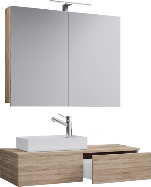 3-tlg Gäste WC Waschplatz Waschtisch Gudas Schrank