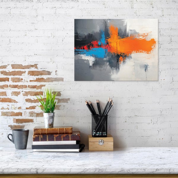 Leinwandbild Abstrakt grau bunt Modern Bilder 120x80 cm