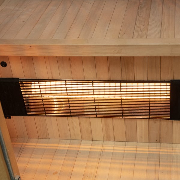 Dewello® Infrarotkabine Infrarotsauna CALGARY 90cm x 90cm inkl. 4 Vollspektrumstrahler, Farblichtherapie, LED