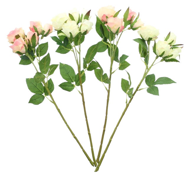 FRANK FLECHTWAREN | Kunstblume Rosenliebe, 4er Set, L: 38 cm, KUNSTSTOFF