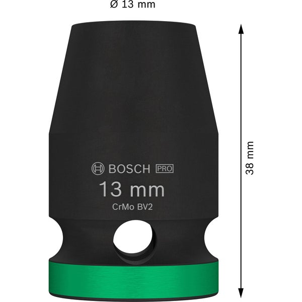 Bosch Pro Impact Steckschlüssel, 13 mm
