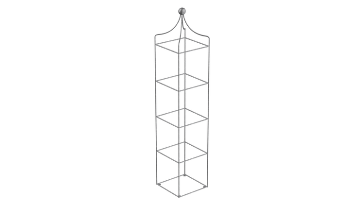 Obelisk Catania groß aus massiven Rundstahl 34 x 160 cm feuerverzinkt