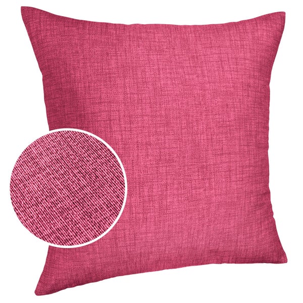 Kissenhülle Fuchsia 60x60cm ohne Füllung Leinenoptik