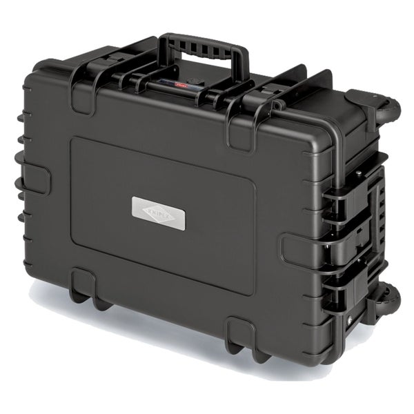 Robuster Knipex Werkzeugkoffer als Trolley mit Rollen und Tragegriff aus stabilem Kunststoff für den sicheren Transport von Werkzeugen.