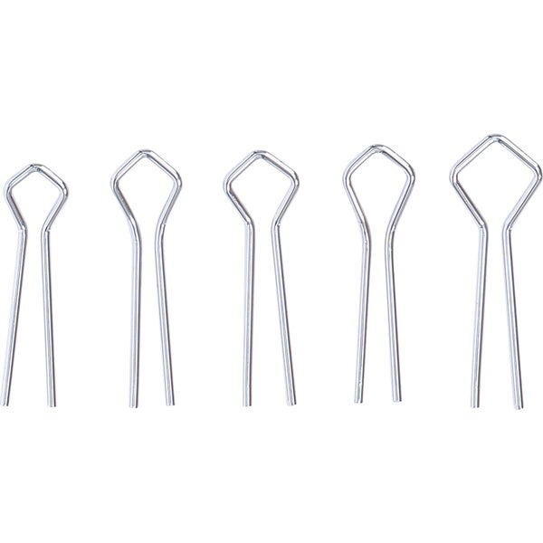 Fünf Splinte aus Metall