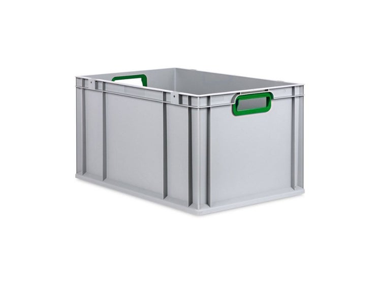 PROREGAL Eurobox Nextgen Color HxBxT 32 x 40 x 60 cm 65 Liter Griffe Grün Offen Verstärkter Boden Eurobehälter Transportbox