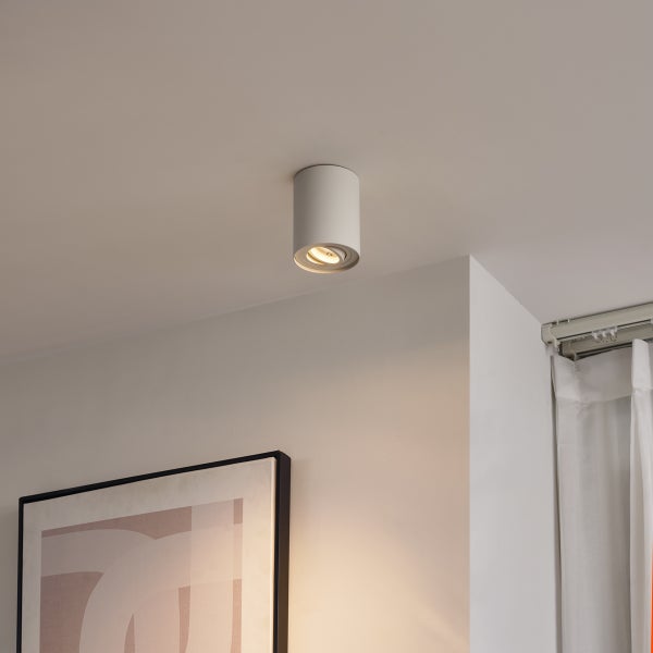 Moderner Aufbaustrahler Beige GU10 50mm Drehbar und Kippbar - Rondoo Up