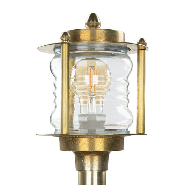 Laternenaufsatzleuchte mit Glaskolben und Leuchtmittel