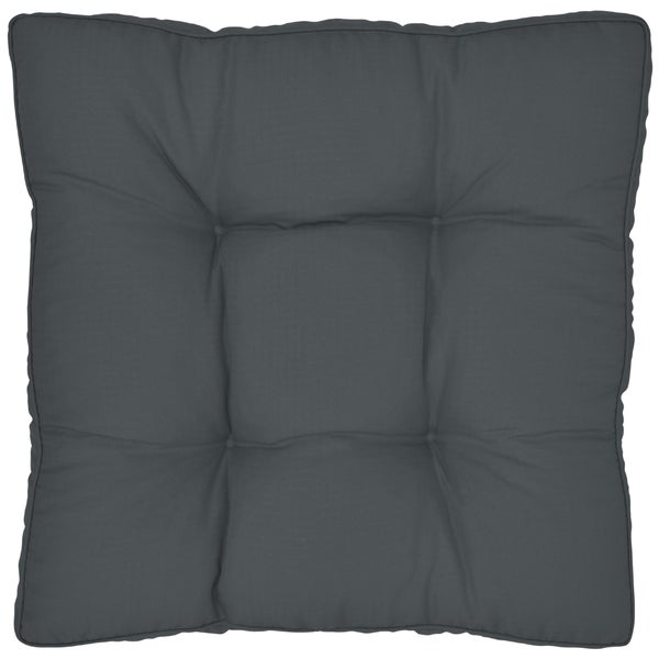 Beautissu Xluna Loungekissen Sitz 60x60x10cm Graphitgrau
