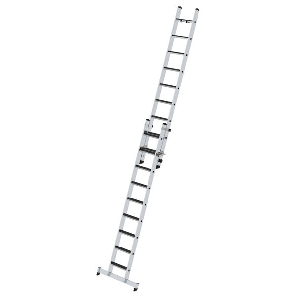 PROREGAL Stufen-Schiebeleiter 2-Teilig mit Traverse und Clip-Step R13 2 x 9 Stufen
