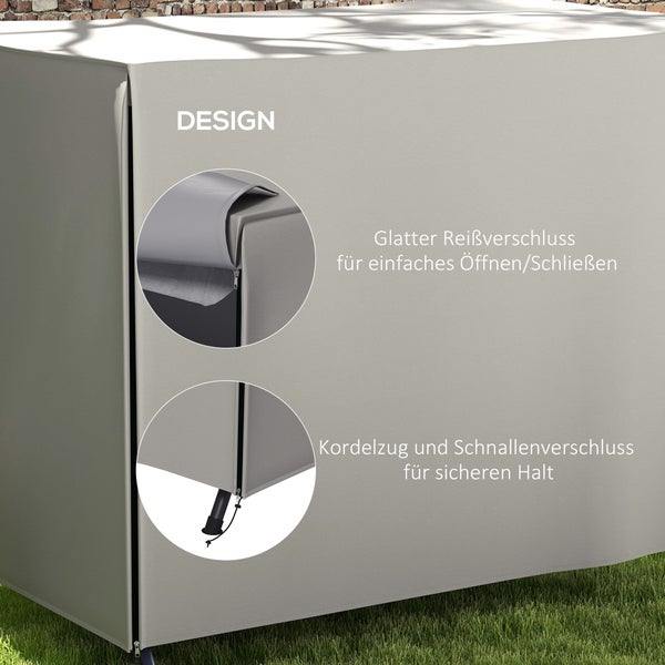Outsunny Abdeckung für Gartenschaukel, Schutzhülle für Hollywoodschaukel, 205 x 124 x 164 cm, Oxford, Grau