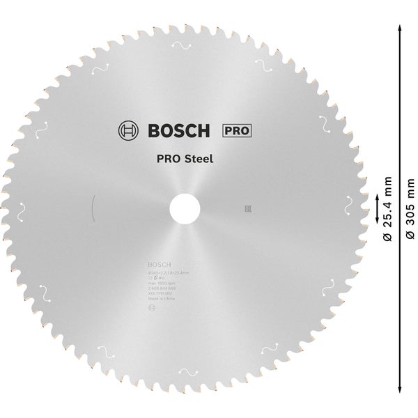 Bosch Pro Kreissägeblatt Pro Steel mit 305 Millimeter Durchmesser