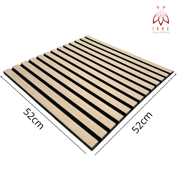 2 Stück 0,54m² / Lamellen 3d Paneele Holz Wandpaneele Deckenpaneele Dekoren/schalldämmung - PET Filz 6mm und MDF 9mm (11001C)