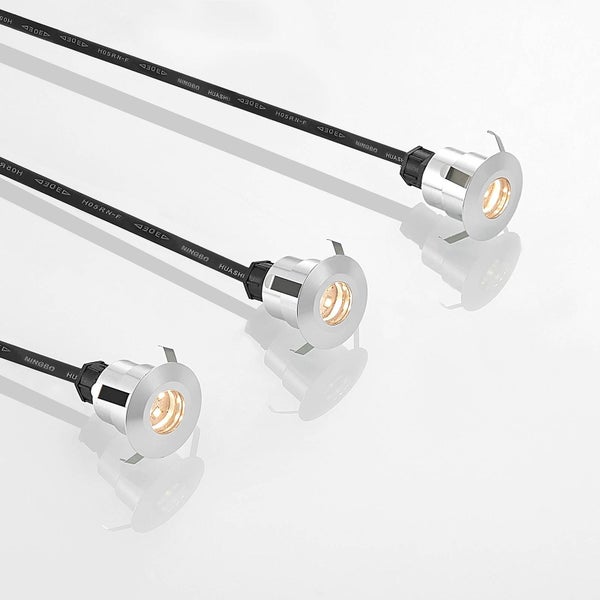Lindby LED Bodeneinbauleuchte Gracelle (Modern) in Alu aus Aluminium (3 flammig, ) - Außenleuchte für Garten Terasse Balkon & Haus