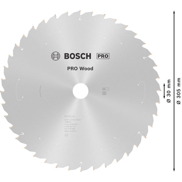 Bosch Pro Holzsägeblatt, 305 Millimeter Durchmesser