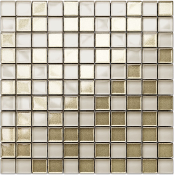 Glasmosaik auf Netz für Bad und Küche 30cm x 30cm  - Macchiato
