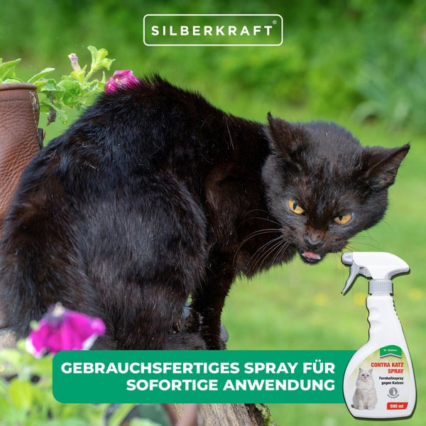 Contra Katz Spray - Effektives Fernhaltespray gegen Katzen - Schutz für Garten, Hauswände & Beete - Gebrauchsfertig - Langanhaltende Wirkung - 500 ml