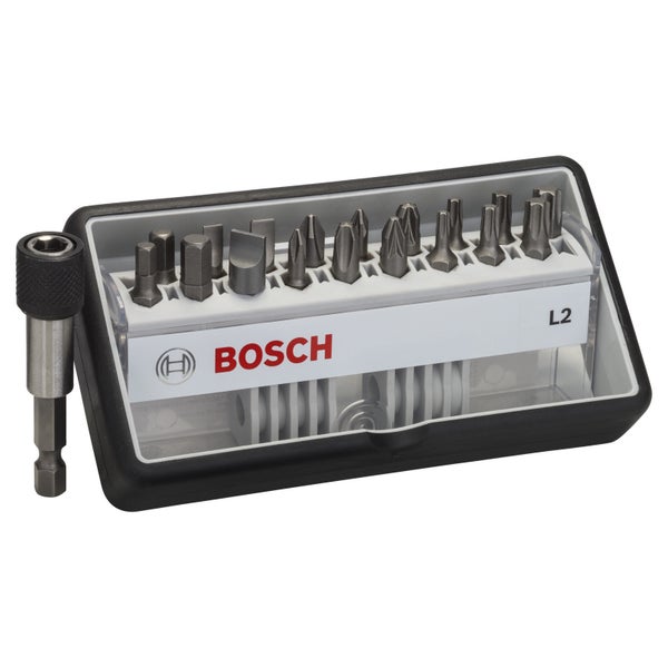 Bosch Logo Bit-Set mit verschiedenen Schrauberbits und Bithalter