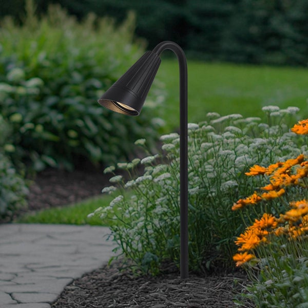 Lindby Außenleuchte Sorvete (Modern) in Schwarz aus Aluminium (1 flammig, GU10) - Erdspießleuchte außen