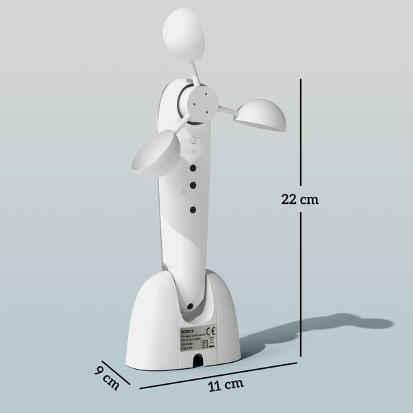 Outsunny Sonnensensor Elektrischer Windsensor Wetterstation Außensensor Windwächter Sonnenwächter Funksensor für Markisen Außenbeschattungen Gelenkarmmarkisen