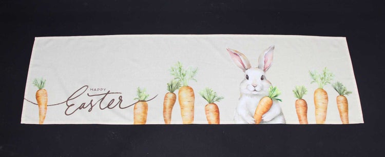 FRANK FLECHTWAREN | Tischläufer Happy Easter, POLYESTER, 40 x 140 cm