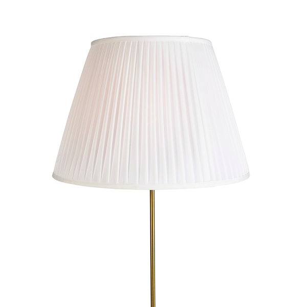 Stehlampe mit plissiertem Lampenschirm