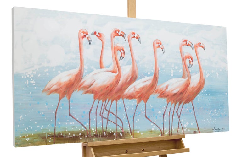 Handgemaltes Gemälde Acrylfarbe 120x60cm Blau