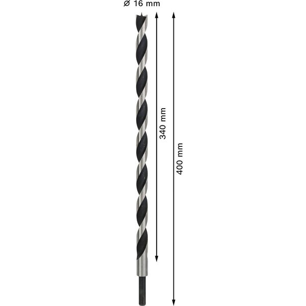 Holzbohrer mit Durchmesser 16 mm und Länge 400 mm