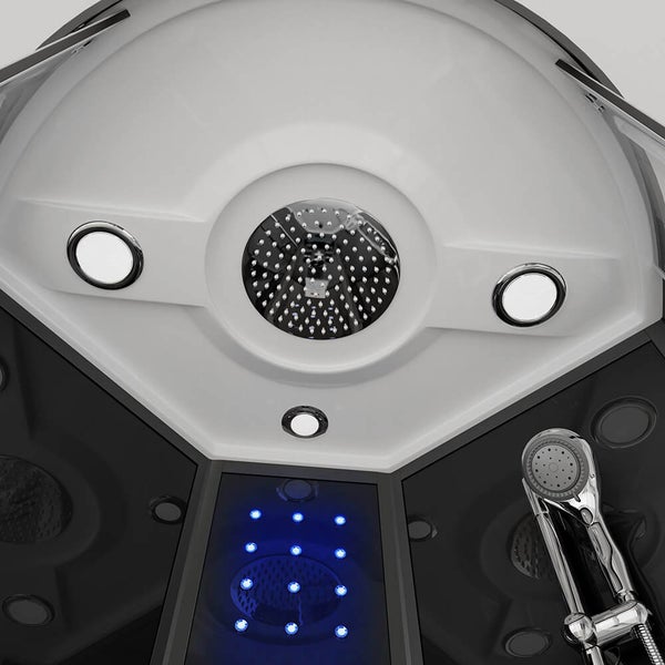 Home Deluxe - Komplettdusche BLACK PEARL - Maße 100 x 100 cm, inkl. Regendusche, Radio und Zubehör I Duschtempel Fertigdusche, Dusche, Duschtempel