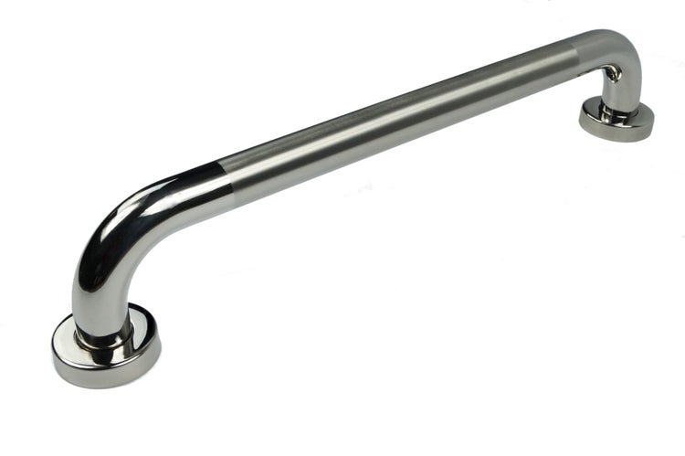 Gerader Haltegriff aus Edelstahl mit rutschhemmendem Griffbereich für Badezimmer und Dusche.