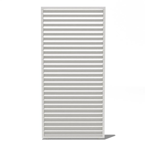 Weide Horizontale Lamellenwand für Weide Pergola 1,13m in Weiß aus Aluminium