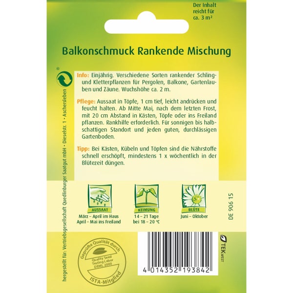 Balkonschmuck Rankende Mischung Samen von Quedlinburger SAATGUT