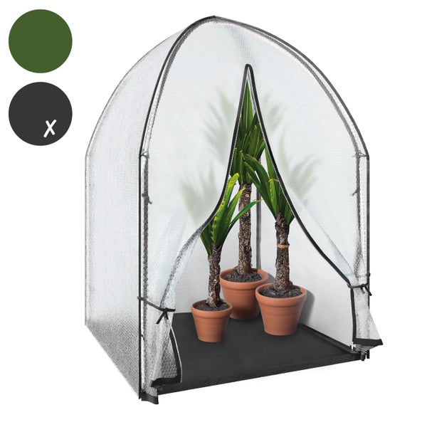 Pflanzenschutzhaus mit transparenter Noppenfolie und Reißverschluss für den Garten