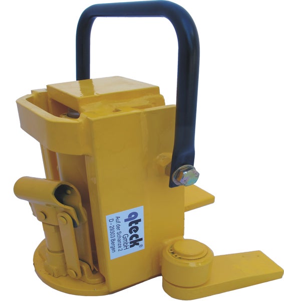 Gelber Wagenheber mit schwarzem Griff