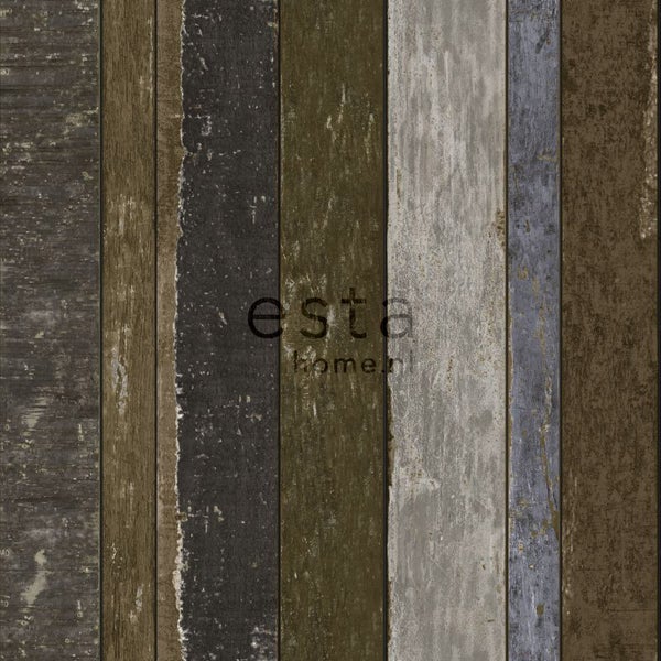 Tapete mit Holzplanken-Motiv