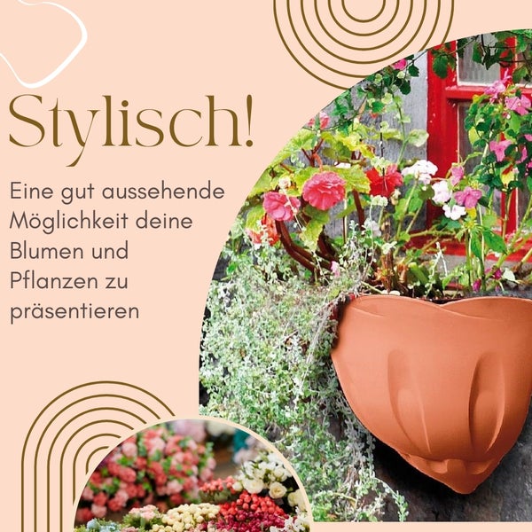Blumentopf Wand Blumentopf Wandmontage Wandblumentopf Wandvasen für Pflanzen Wandhalterung Wandtopf Wandgefäß
