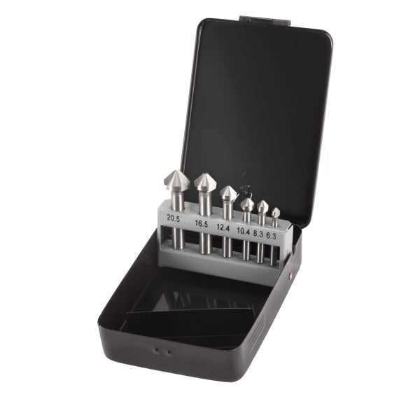 HSS Kegelsenker 6er Set 90° 6,3-20,5 mm DIN 335 Form C Senker