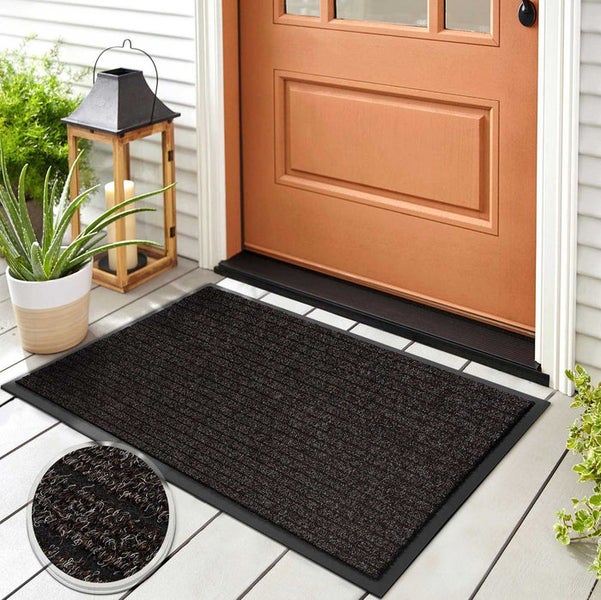 FLOORDIREKT Schmutzfangmatte Dura - Türmatte Für Innen & Außen - Braun 50 x 80 cm