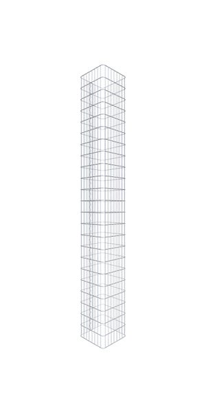 Gabionensäule 42 x 42 cm, MW 5 x 10 cm eckig - Höhe: 2,30 m