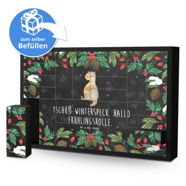 Mr. & Mrs. Panda Befüllbarer Adventskalender Otter Bauch - Schwarz