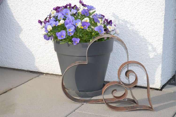 Metallherz ELEO Vercelli und Biella Set 22 bzw. 35 cm unbeschichtet - Edelrost
