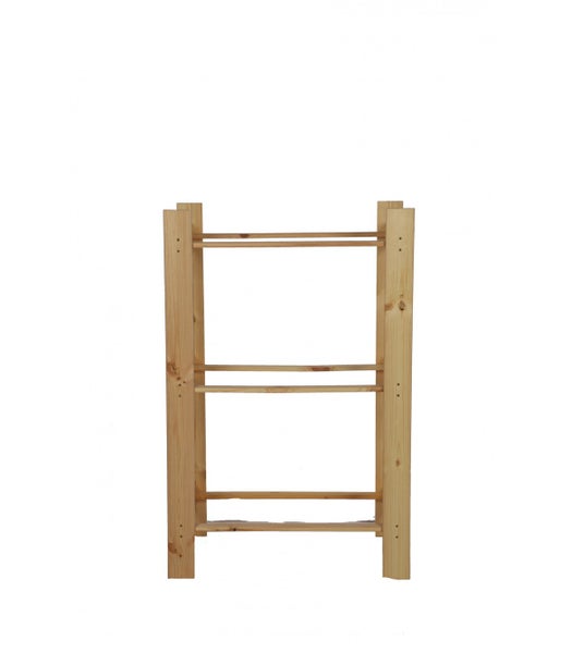 PROREGAL Getränkekistenregal Pinepeak HxBxT 107,4 x 70 x 38,8 cm Für 3 Kisten Kiefernholz Natur